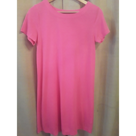 Neon pink tshirt mini dress - Picture 2 of 3